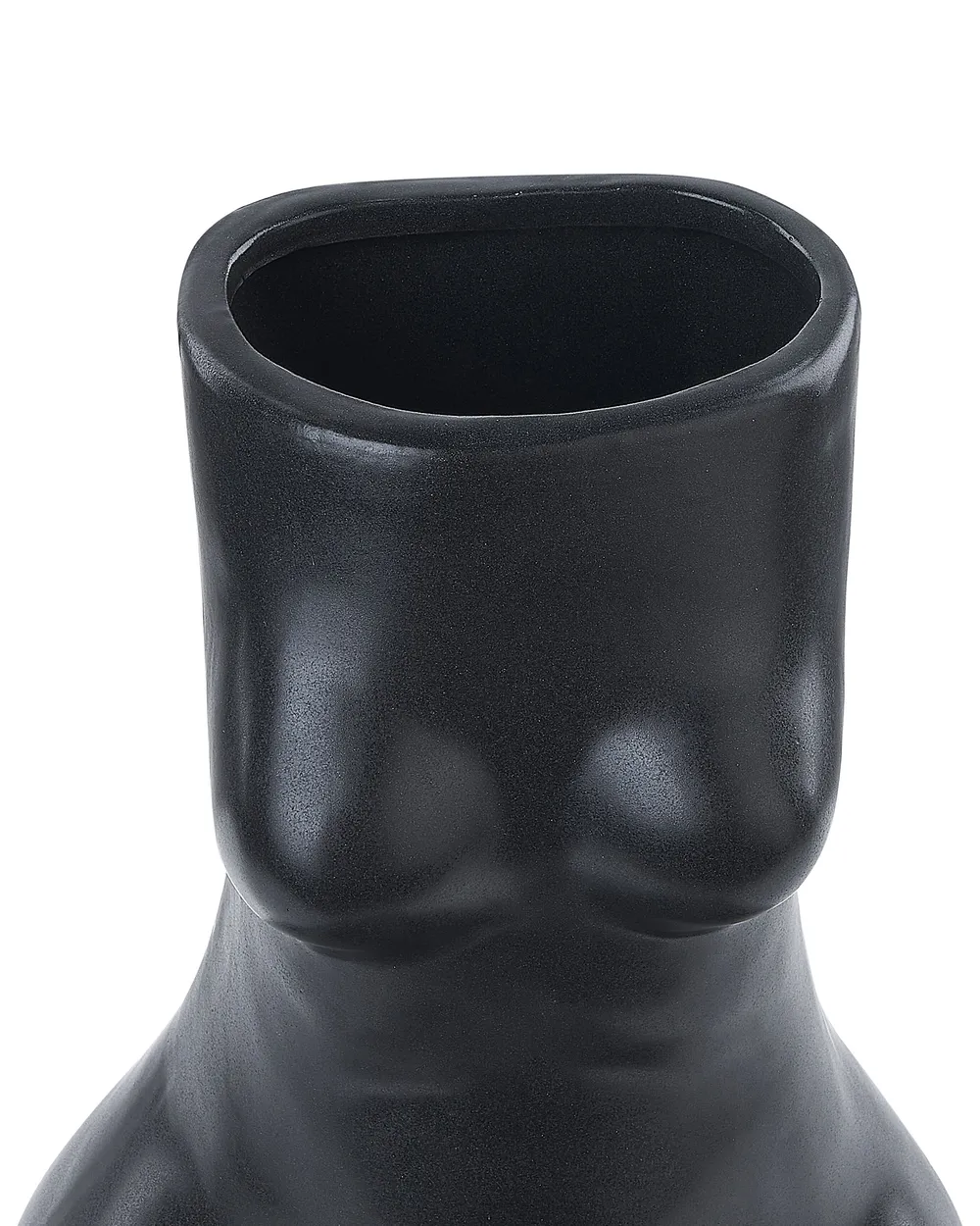 Flower Vase PYRGOS 22 cm Ceramic Black_845106