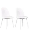 Set med 2 matstolar FOMBY Vit