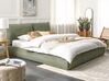 Bed Corduroy VINAY 180 x 200 cm (EU Super King) Olive Green