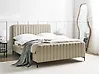 Säng med lamellram Bouclé LUNAN 140 x 200 cm Beige