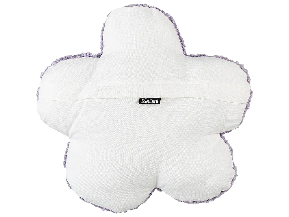 Set med 2 prydnadskuddar SORREL Bomull 30 x 30 cm Mörklila Blomma_906024