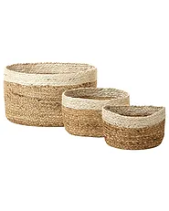 Sett med 3 kurver TAJORI Jute Naturlig_846344