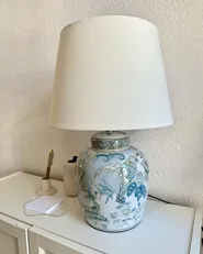 Table Lamp JAMAPA Porcelain White/ Blue_982802