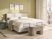 Adjustable Bed Fabric VICEROY 180 x 200 cm (EU Super King) Light Beige_1044521
