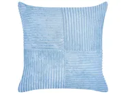Set of 2 Decorative Cushions MILLET 43 x 43 cm Corduroy Blue Geometric Pattern_854656