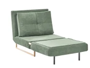 Single Sofa Bed JERSLEV Fabric Light Green_1009996