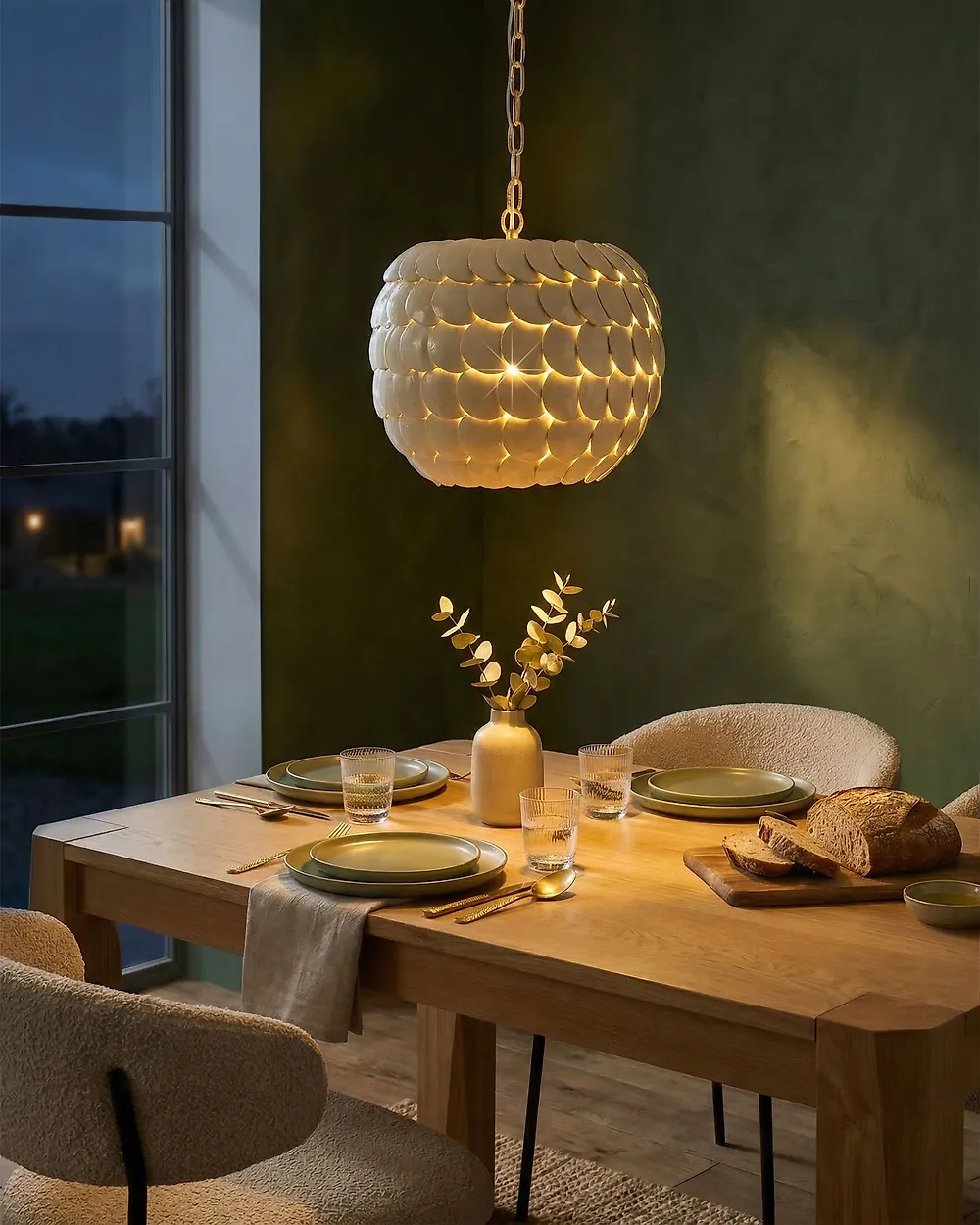 Riippuvalaisin MASKELIYA Kookoskuori Beige_1177473