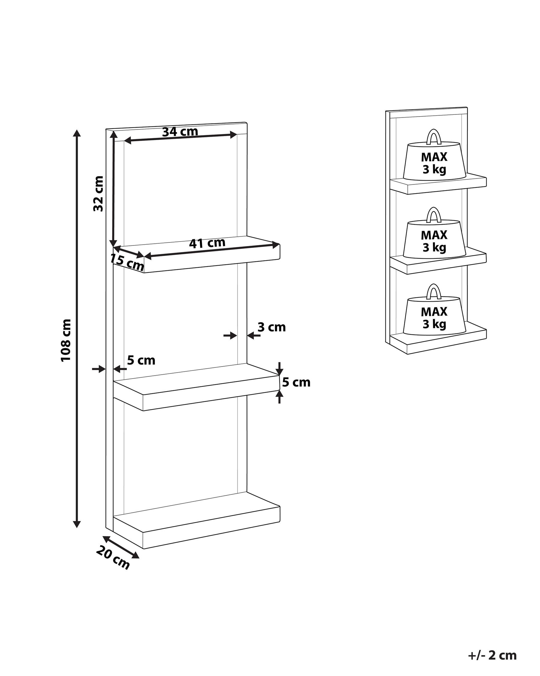 Wall Shelf GAONA Mirrored Silver_787365