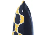 Set of 2 Decorative Cushions MUSCARI 45 x 45 cm Cotton Yellow Blue Ikat_769147