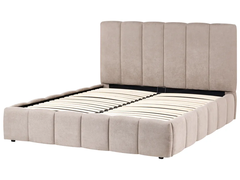 Säng med förvaring VAUVERT Taupe 160 x 200 cm_1093421