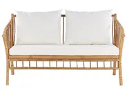 Garden Lounge Set with Table 4 Seater MAGGIORE Bamboo Light Brown_835821