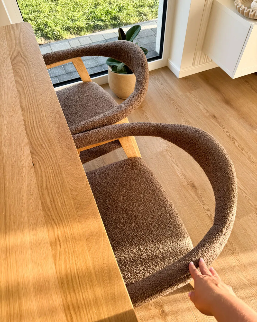 Ruokatuolisetti 2 kpl ONECO Puu Vaaleanruskea/ruskeanharmaa_1171551