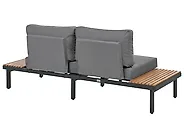 Garden Lounge Set with Table 5 Seater FIVIZZANO Acacia Wood Dark Grey_1161092