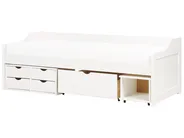 Dagbädd med förvaring Furu ROYVILLE 90 x 200 cm Vit_936569