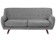 Living Room Set 6 Seater BODO Velvet Grey_738375