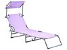 Sun Lounger FOLIGNO Reclining Metal Violet