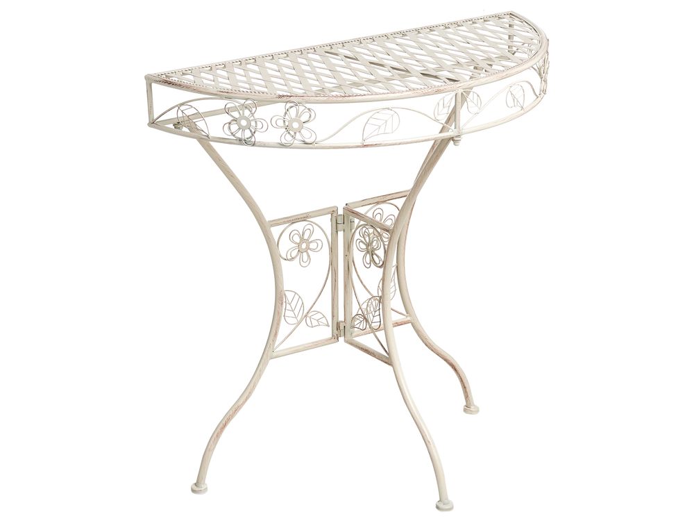 Bistrobord YAVIZA 80 cm 36 cm Metall Ljusbeige