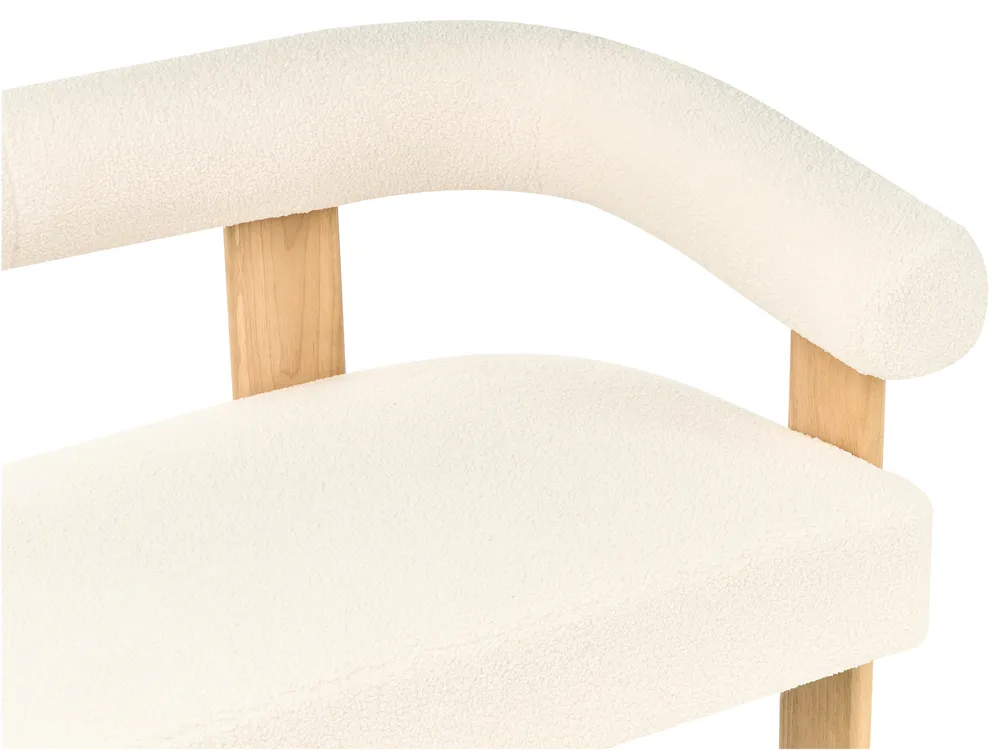 Living Room Set ILBRO Boucle Off-White/ Light Brown_985023