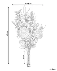 Konstgjord blomsterbukett PARREIRA 67 cm Vit_1028387