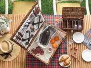 Picnic Basket PRUNEAU Wicker Brown_964037