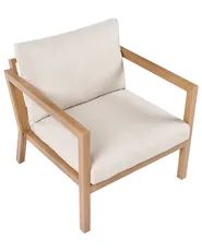 Garden Lounge Set with Table 5 Seater ONETA Metal Light Brown_1031180