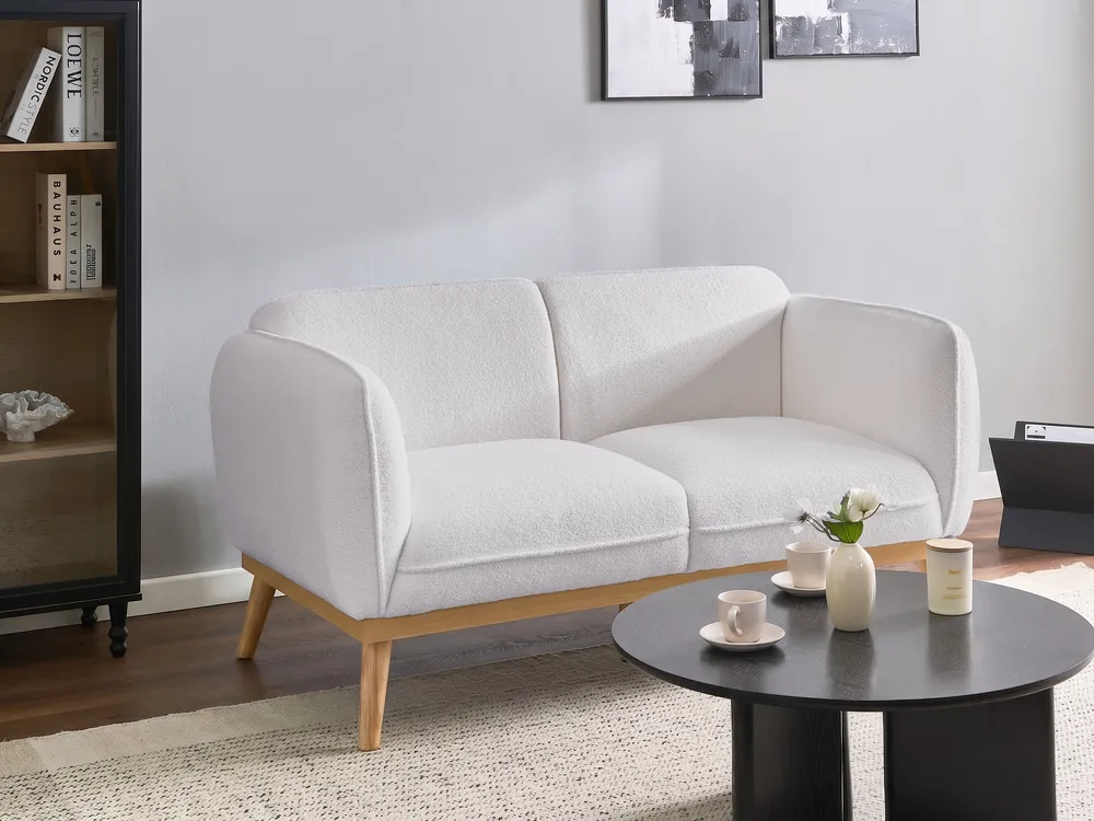 Sofa 2 Seater LJUNG Boucle White