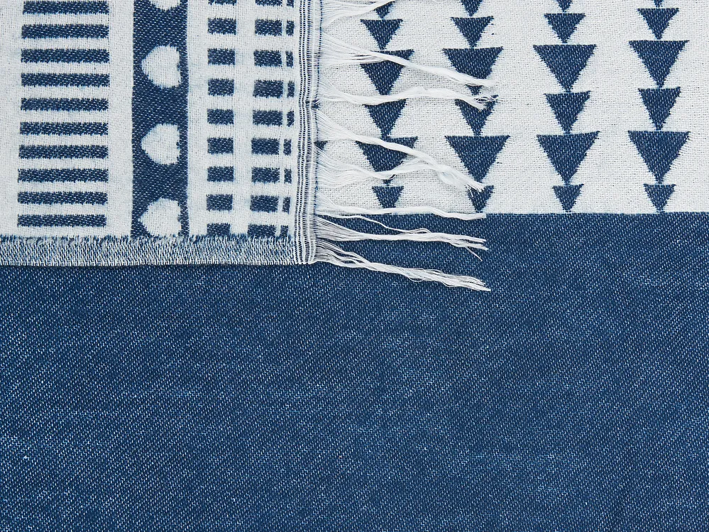 Blanket TARLAY Fabric 130 x 170 cm Blue_834742