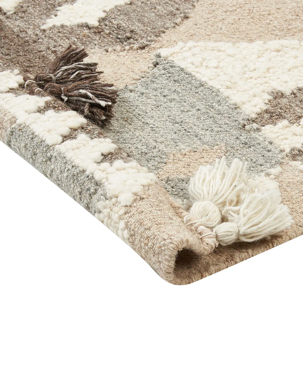 Rug ARALEZ Beige 80 x 150 cm Wool_859714