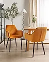 Ruokatuolisetti 2 kpl WELLSTON Sametti Oranssi