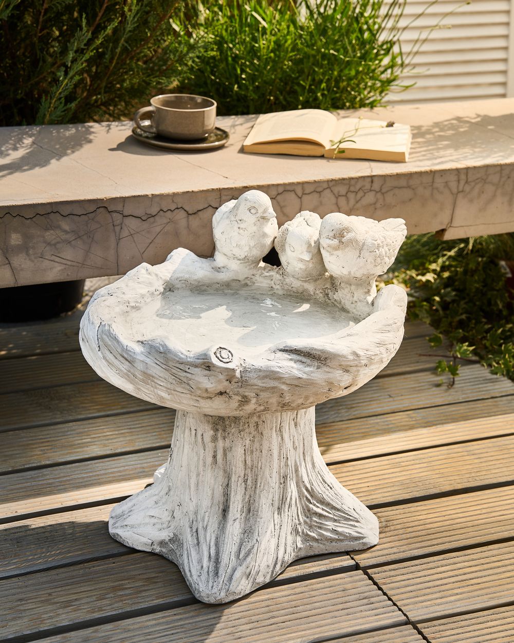 Bird Bath JEZZA Bird 40 cm Grey