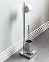 WC-paperi- ja harjateline ULAPES metalli Hopea
