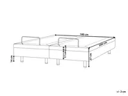 Adjustable Bed without Headboard Fabric DUKE II 180 x 200 cm (EU Super King) Dark Grey_987956