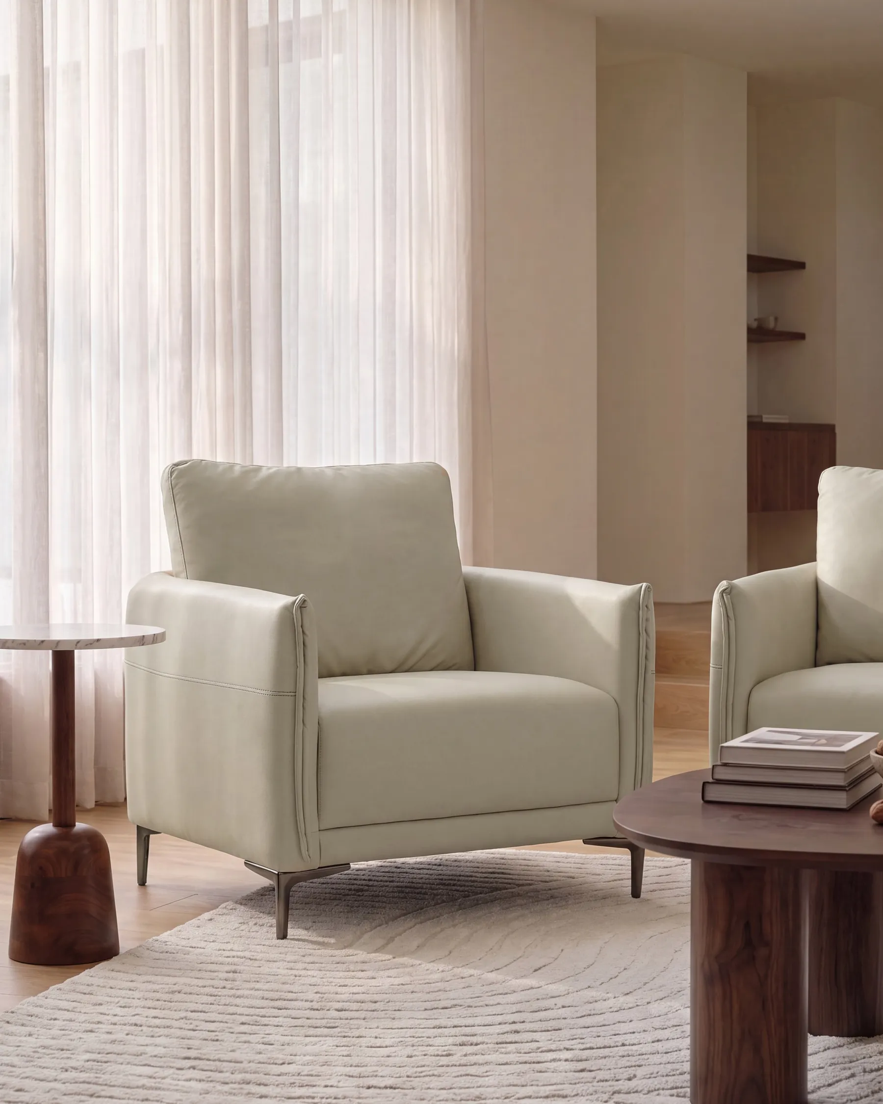Armchair CILENS Fabric Light Beige_1117198