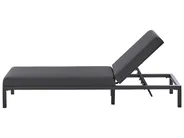 Sun Lounger LARIANO Reclining Metal Graphite Grey_989967