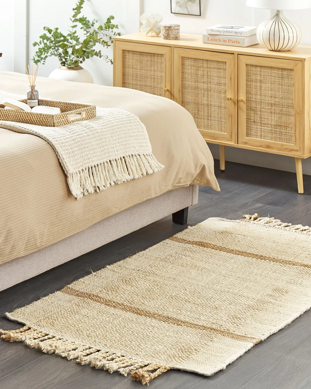 Rug YELMEZ Beige 80 x 150 cm Jute