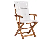 Trädgårdsmatgrupp 8-sits MAUI II med kuddar Akaciaträ Off-White_926690
