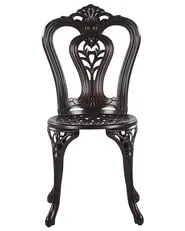Set of 2 Garden Chairs BOVINO Metal Dark Brown_797587