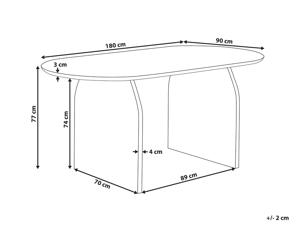 Dining Table SKYE Brown 90 cm 180 cm Acacia Wood_918725