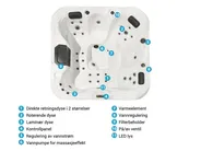 Utendørs boblebad med LED LASTARRIA Hvit_820189