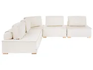 Modular Corner Sofa 5 Seater TIBRO Fabric Off-White Right Hand_1058168
