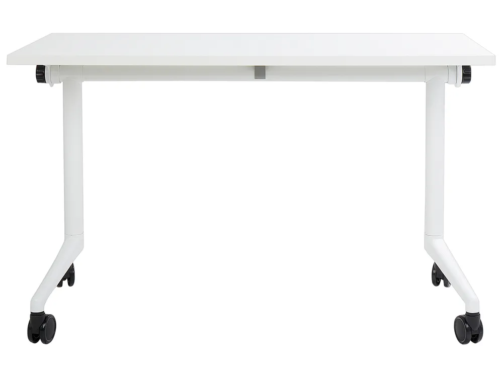 Työpöytä taitettava CAVI 120 cm 60 cm pyörillä Valkoinen_922096