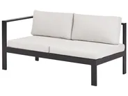 Garden Corner Sofa with Table 5 Seater MESSINA Metal Off-White Left Hand_929525
