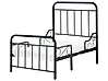 Extendable Kids Bed Metal ANAIS 90 x 200 cm (EU Single) Black