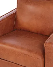 Armchair VIND Faux Leather Golden Brown_779837