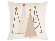 Koristetyynysetti 3 kpl NOLIA 30 x 50 cm 45 x 45 cm Puuvilla Valkoinen Joulukuvio_1164644