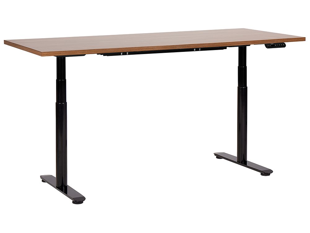 Electric Adjustable Standing Desk DESTINAS 180 cm x 80 cm Brown/ Black