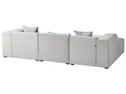 Corner Sofa 3 Seater DOLVA Fabric Light Grey Right Hand_987081