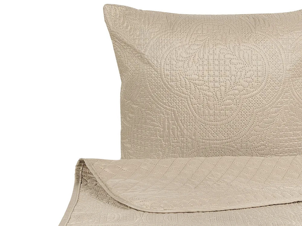 Bedspread with Cushions SHUSH 140 x 210 cm Taupe_821981