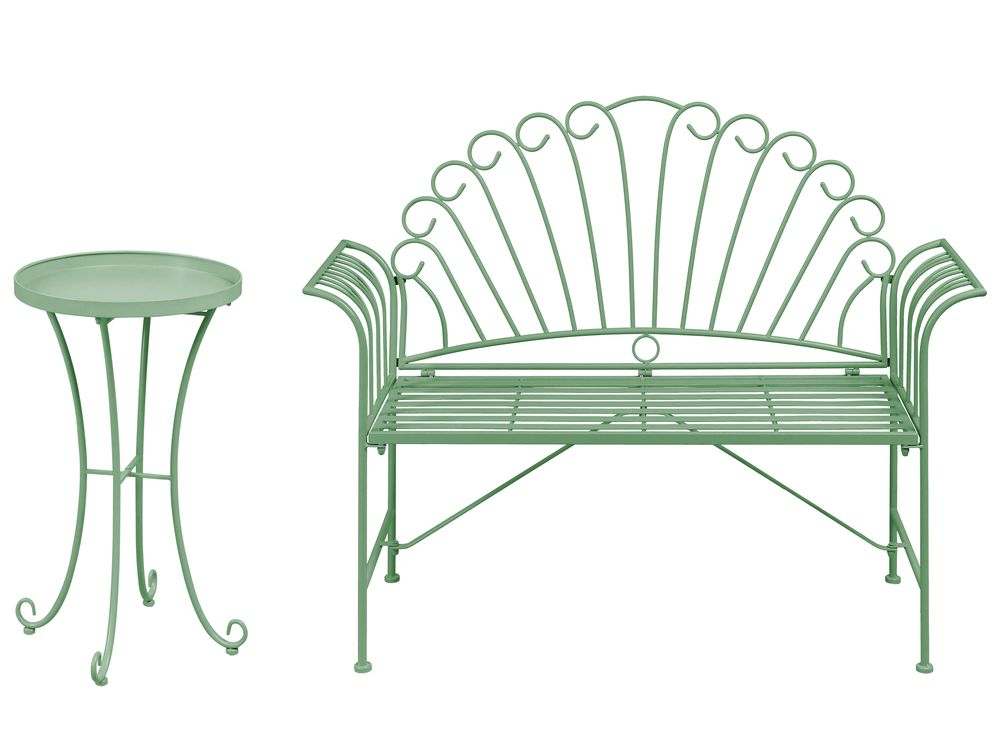 Bistro Set CAVINIA Metal Green