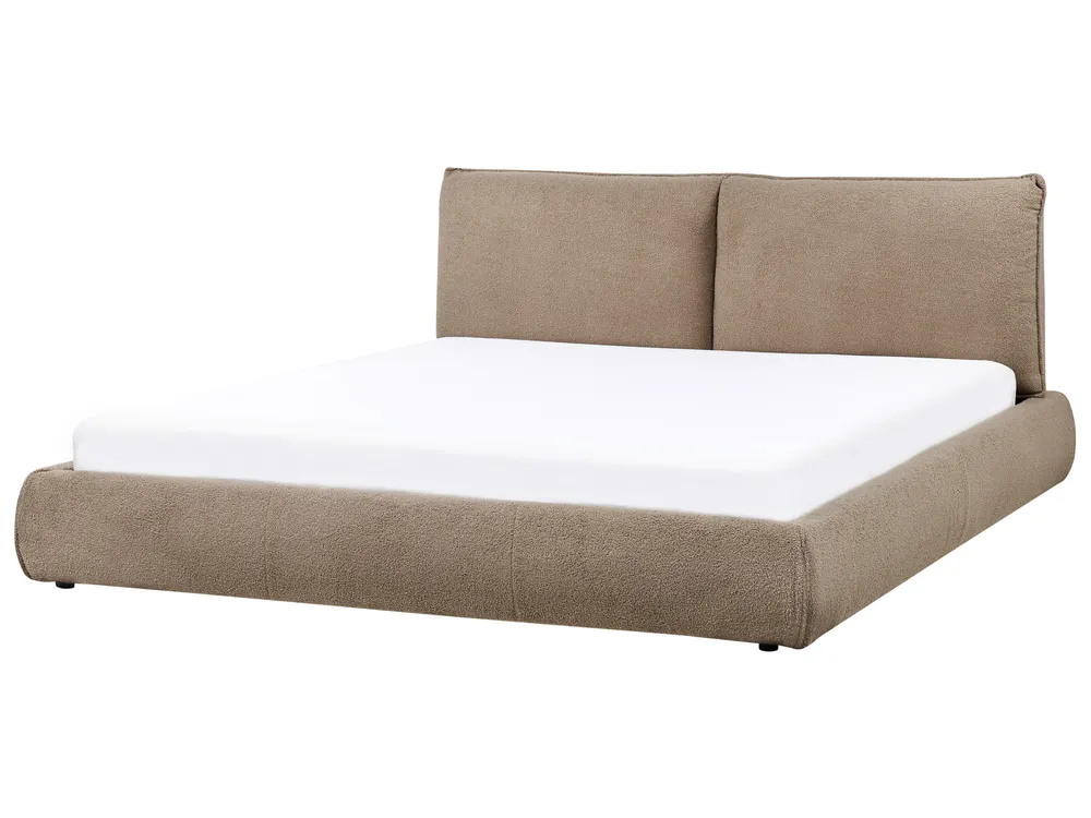 Bed Boucle VINAY 180 x 200 cm (EU Super King) Brown_970358